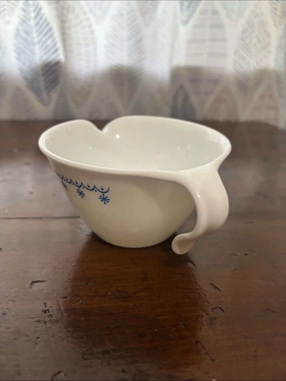 Corelle Snowflake Blue Creamer by Corning